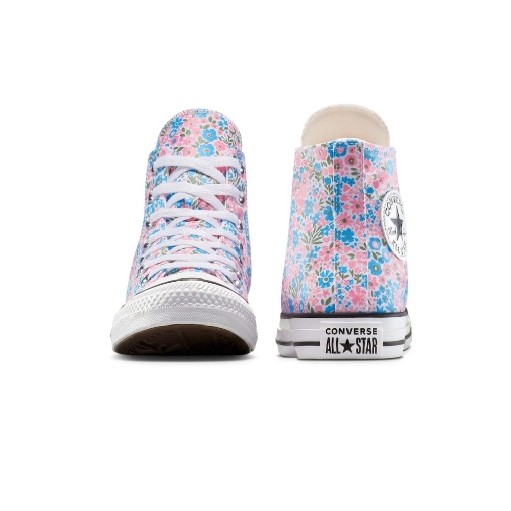 Converse Chuck Taylor All Star Floral High Top Sneakers Womens 8.5 Pink Blue NWT - Picture 5 of 8